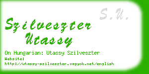 szilveszter utassy business card